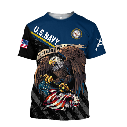 US Navy 3D All Over Printed Shirts For Men And Women Proud Military