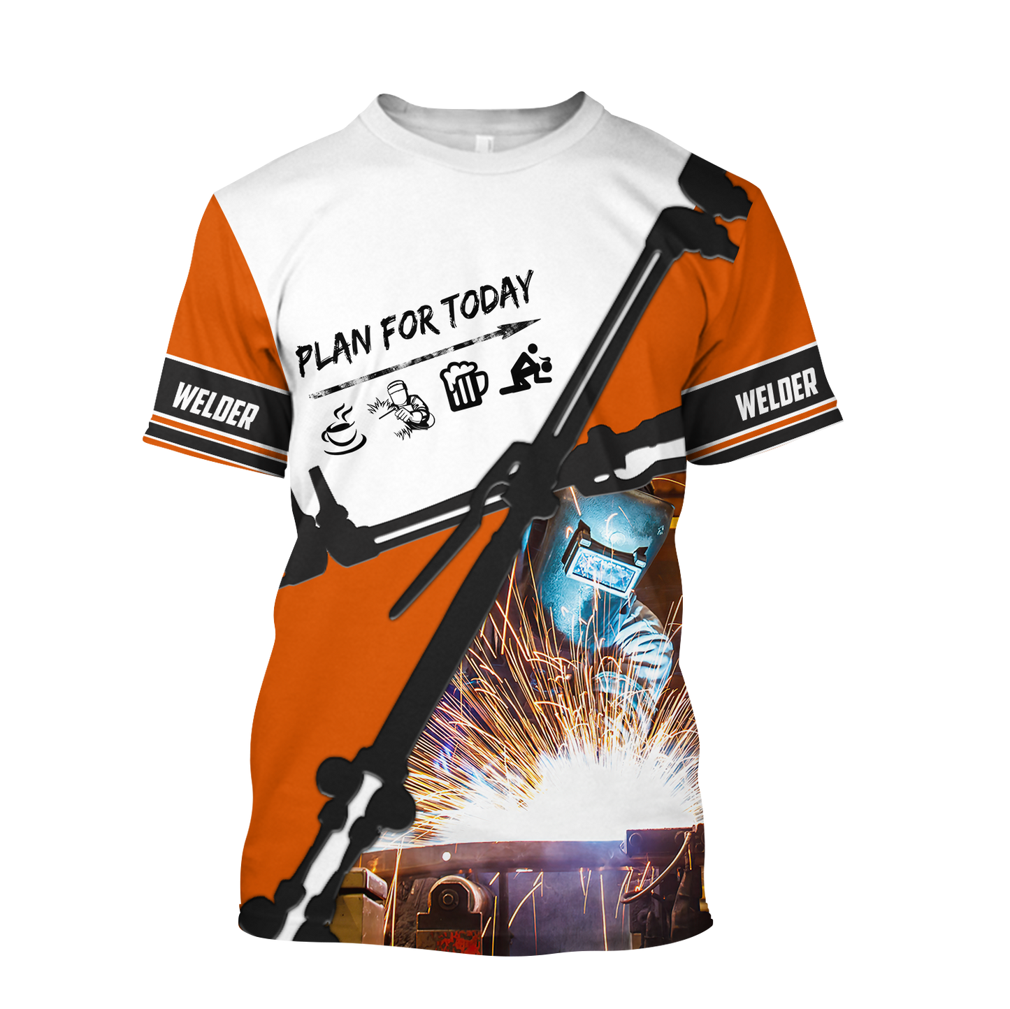 Premium Unisex All Over Printed Plan For Today Welder Shirts MEI