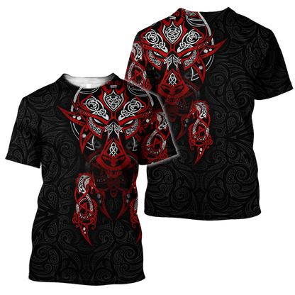 Viking Tattoo Dragon Hoodie T Shirt For Men and Women HAC150604-NM-Apparel-NM-T-Shirt-S-Vibe Cosy™