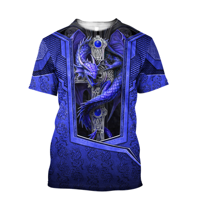 3D Tattoo and Dungeon Dragon Hoodie HAC301202-Apparel-NM-T-shirt-S-Vibe Cosy™