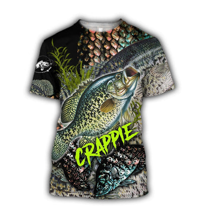 Crappie Fishing on skin 3D all over shirts for men and women TR061201 - Amaze Style™-Apparel