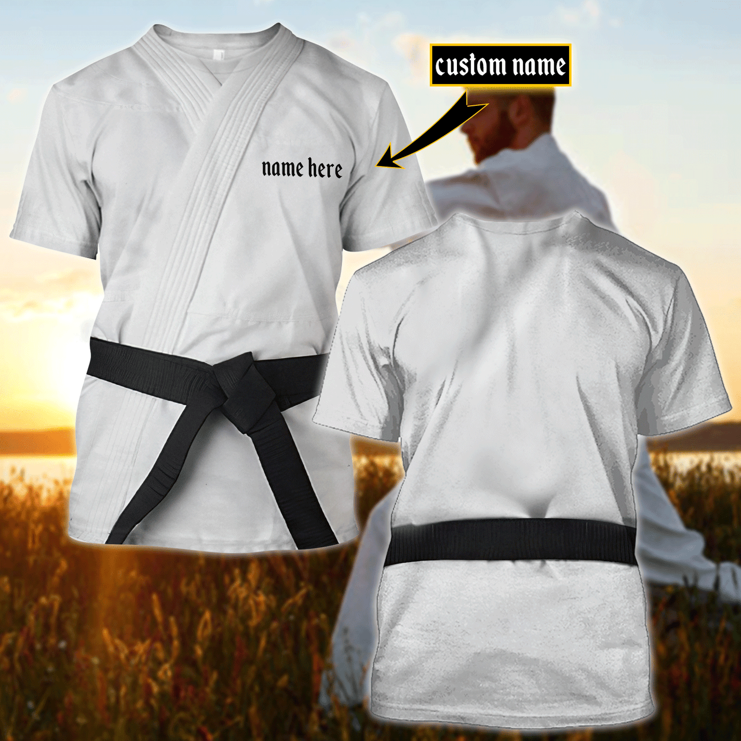 Custom Name Karate 3D All Over Printed Unisex Shirt
