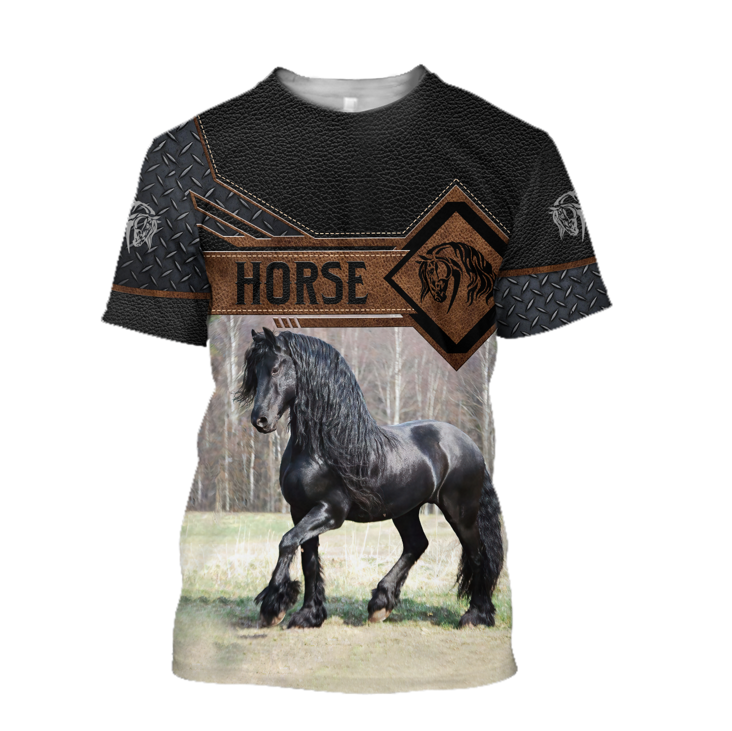 Premium Friesian Horse 3D All Over Printed Unisex Shirts