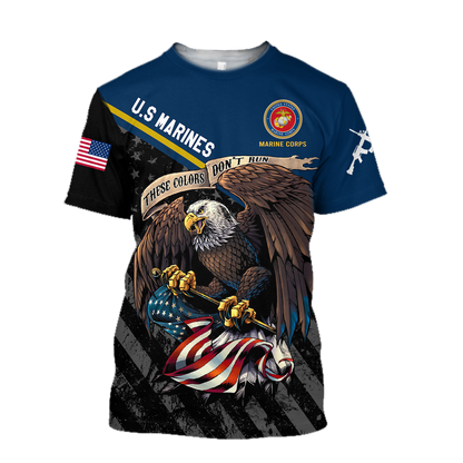 US Veteran Marine Corps 3d all over printed shirts for men and women Proud Military