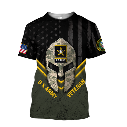 Spartan Soldier US Veteran 3D All Over Printed Shirt Hoodie Pi21082002