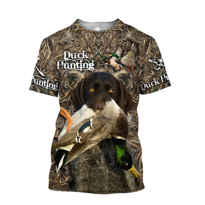 Personalized Name Hunting Camo 3D Unisex Shirts Duck Hunting Labrador Retriever