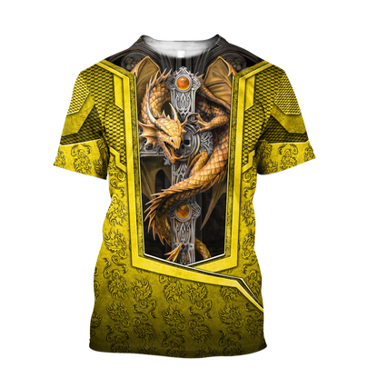 3D Tattoo and Dungeon Dragon Hoodie HAC301203-Apparel-NM-T-shirt-S-Vibe Cosy™