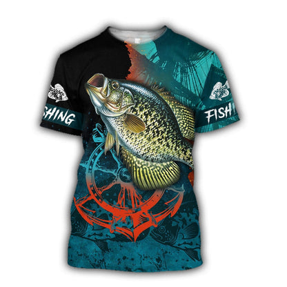 Crappie on the helm 3D all over printing shirts for men and women TR110100 - Amaze Style™-Apparel