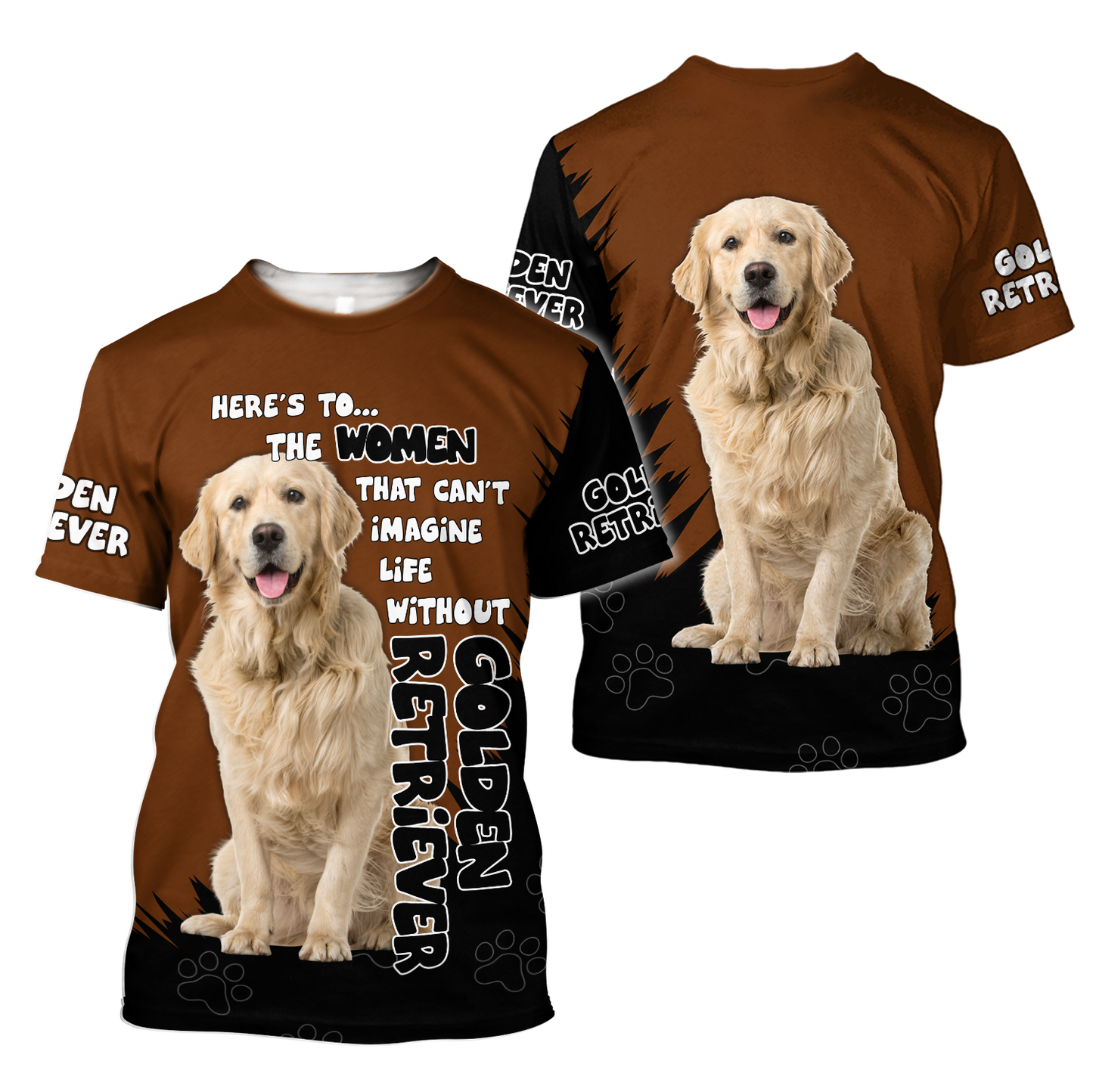 Golden Retriever Dog Lover 3D Full Printed Shirt For Men And Women Pi281208 - Amaze Style™-Apparel