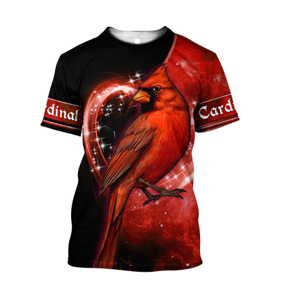 Cardinal Birds Red Color shirts dress shorts for men and women