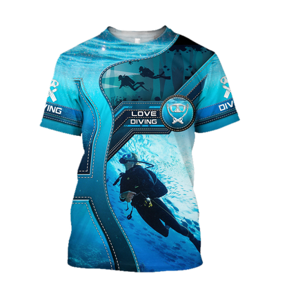 Scuba Diving 3D All Over Printed Shirts For Men and Women - Amaze Style™-ALL OVER PRINT HOODIES