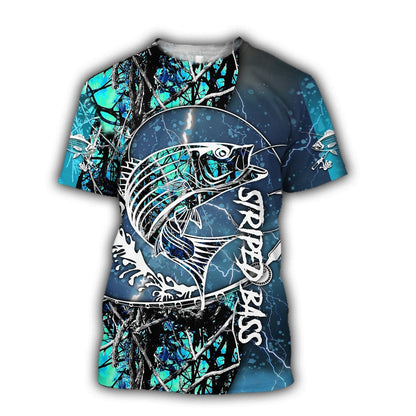Striped Bass Fishing water camo all over printed shirts for men and women TR271202 - Amaze Style™-Apparel