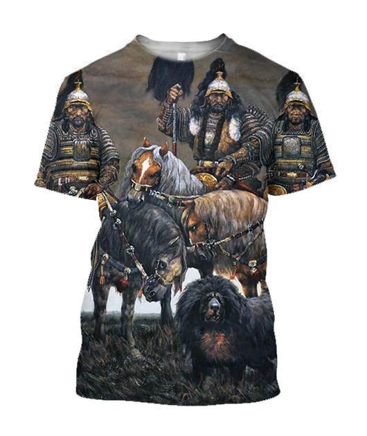 3D All Over Print Mongolia Warrior Hoodie - Amaze Style™-Apparel