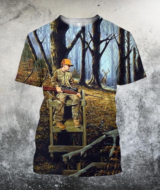 Hunting Deer Art 3D All Over Printed Shirts - Amaze Style™-Apparel