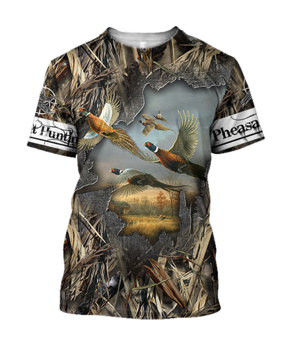 Pheasant Hunting 3D All Over Printed Shirts For Men And Women JJ170101 - Amaze Style™-Apparel