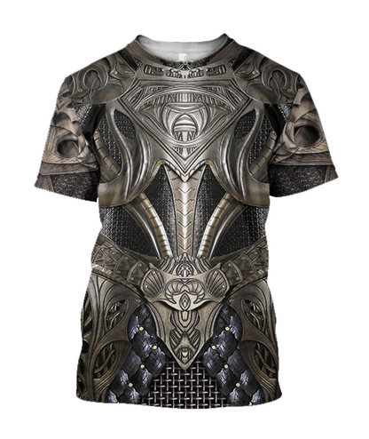 3D Printed Hoodie Chainmail Knight Armor Clothes JJ060304 - Amaze Style™-Apparel