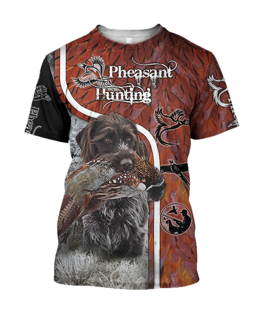 Pheasant Hunting Wirehaired Pointing Griffon 3D All Over Printed Shirts For Men And Women JJ170103 - Amaze Style™-Apparel
