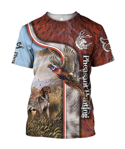 Pheasant Hunting 3D All Over Printed Shirts For Men And Women JJ100101 - Amaze Style™-Apparel
