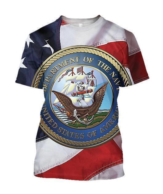 All Over Printed Department Of The Navy Logo Shirts - Amaze Style™-Apparel