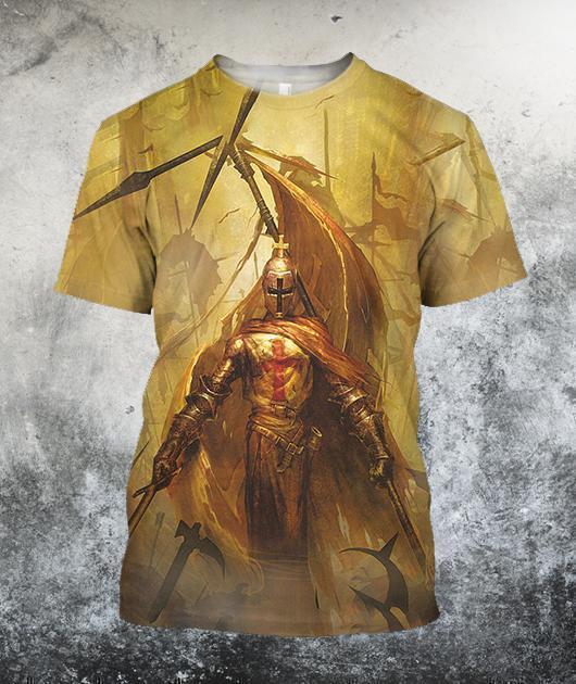 3D All Over Printed Knights Templar Shirts - Amaze Style™-Apparel
