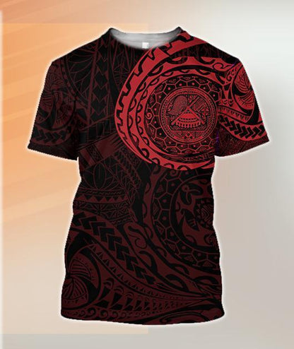 American Samoa In My Heart Polynesian Hoodie Red PL - Amaze Style™-Apparel