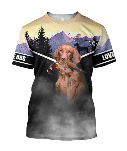 Pheasant Vizsla Hunting 3D All Over Printed Shirts For Men And Women JJ110203 - Amaze Style™-Apparel