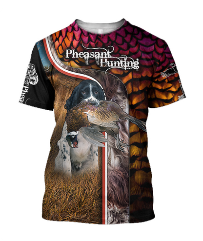 Pheasant Springer Hunting 3D All Over Printed Shirts For Men And Women JJ110102 - Amaze Style™-Apparel