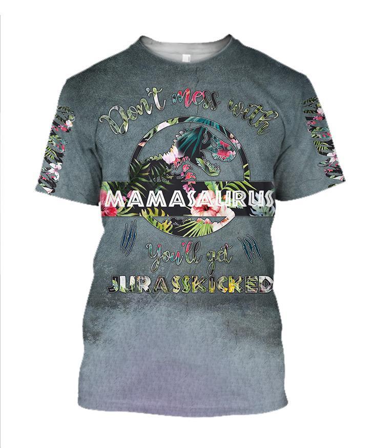 3D All Over Print Loved Mamasaurus Hoodie - Amaze Style™-Apparel