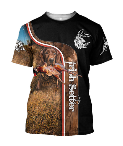 Pheasant Setter Hunting 3D All Over Printed Shirts For Men And Women JJ100201 - Amaze Style™-Apparel
