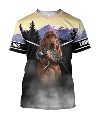 Pheasant Setter Hunting 3D All Over Printed Shirts For Men And Women JJ080203 - Amaze Style™-Apparel