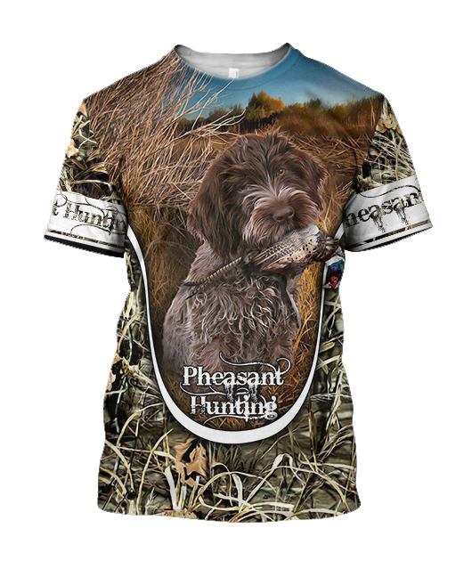Pheasant Hunting Wirehaired Pointing Griffon 3D All Over Printed Shirts For Men And Women JJ150105 - Amaze Style™-Apparel