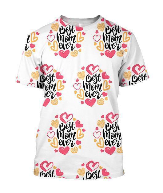 3D All Over Best I Love Mom Hoodie - Amaze Style™-Apparel
