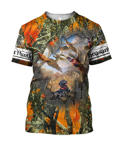 Pheasant Hunting 3D All Over Printed Shirts For Men And Women JJ170102 - Amaze Style™-Apparel