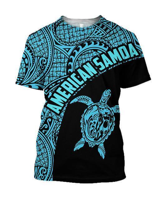 American Samoa Polynesian Hoodie - Blue PL - Amaze Style™-Apparel