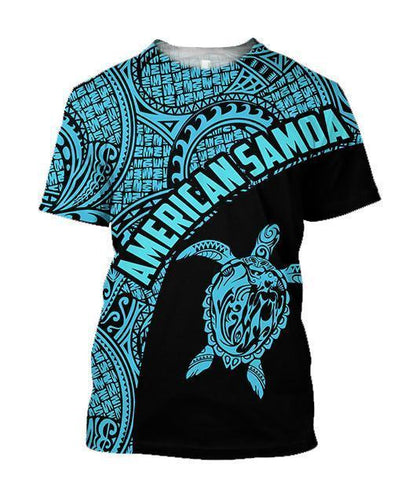 American Samoa Polynesian Hoodie - Blue PL - Amaze Style™-Apparel