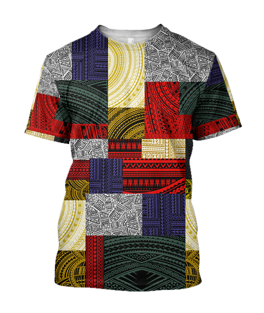 Polynesian All Over Hoodie Design Retro Patchwork JJ310101 PL - Amaze Style™-Apparel