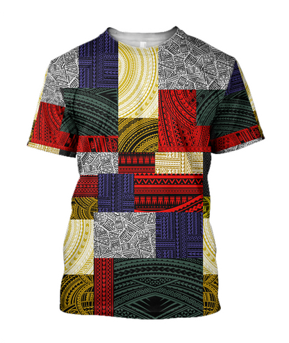 Polynesian All Over Hoodie Design Retro Patchwork JJ310101 PL - Amaze Style™-Apparel
