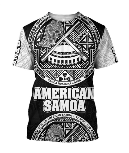 American Samoa All Over Hoodie - Coat Of Arm JJ300101 PL - Amaze Style™-Apparel