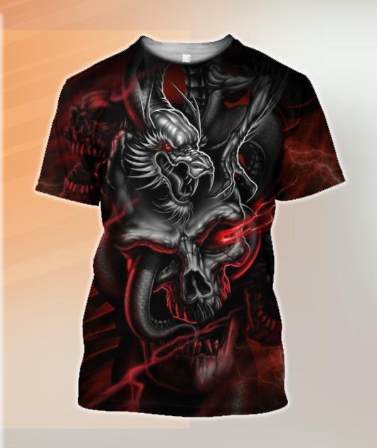 Dragon And Skull PL266 - Amaze Style™-Apparel