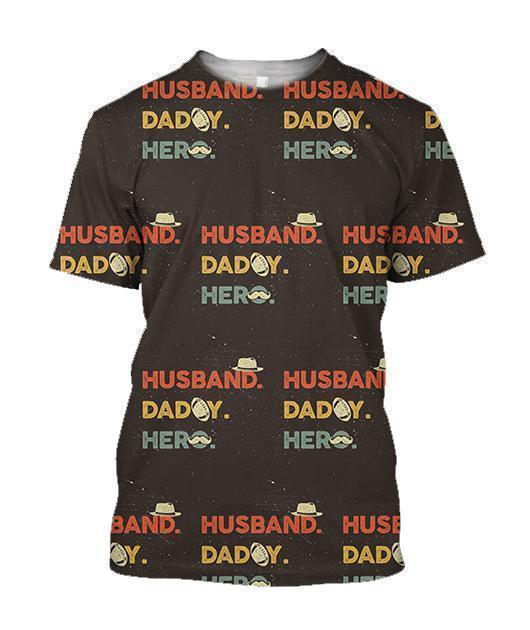 3D All Over Husband daddy Hero Hoodie - Amaze Style™-Apparel