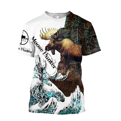 Over Printed Beautiful Moose Hunting MEI09092005 -MEI