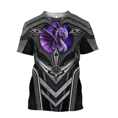 3D Tattoo and Dungeon Dragon Hoodie HAC91202-Apparel-NM-T-shirt-S-Vibe Cosy™