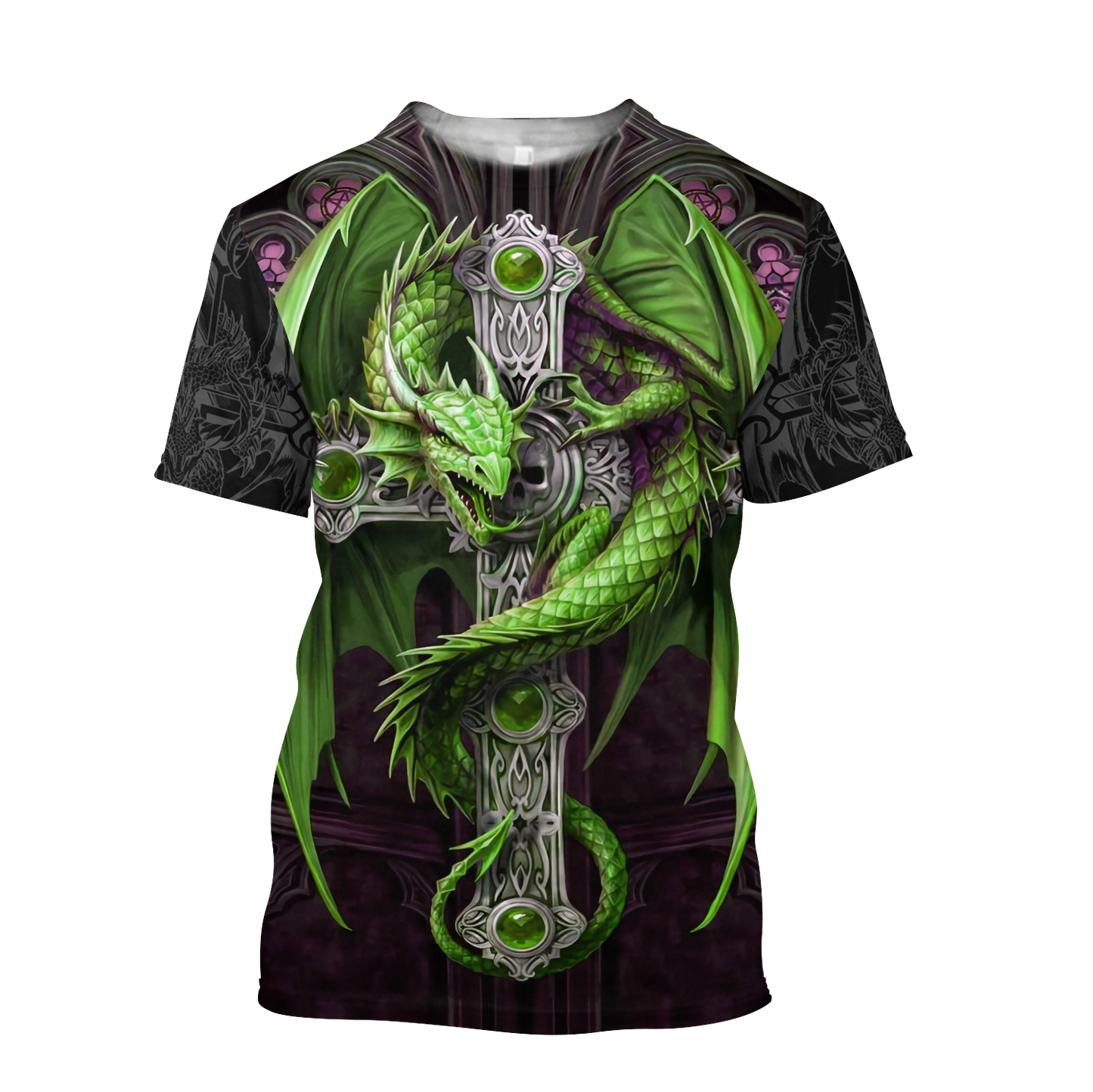 Irish Saint Patrick's Day Shamrock Celtic Cross Dragon Hoodie T-Shirt Sweatshirt-Apparel-NM-T-shirt-S-Vibe Cosy™