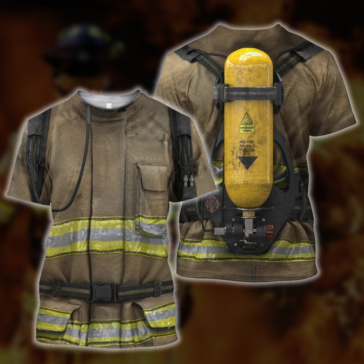Firefighter 3D All Over Printed Shirts MP826 - Amaze Style™-Apparel