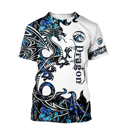 Blue Dragon 3D Hoodie Shirt For Men And Women