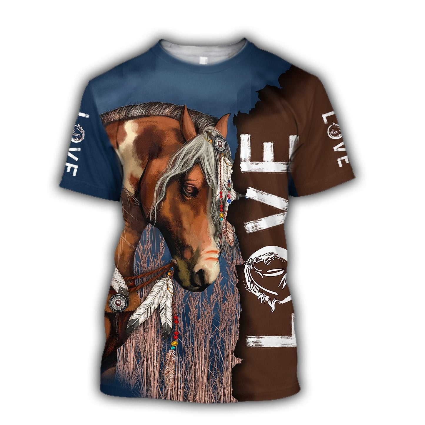 Love Horse 3D All Over Printed Shirt Hoodie For Men And Women TR2204201 - Amaze Style™-Apparel