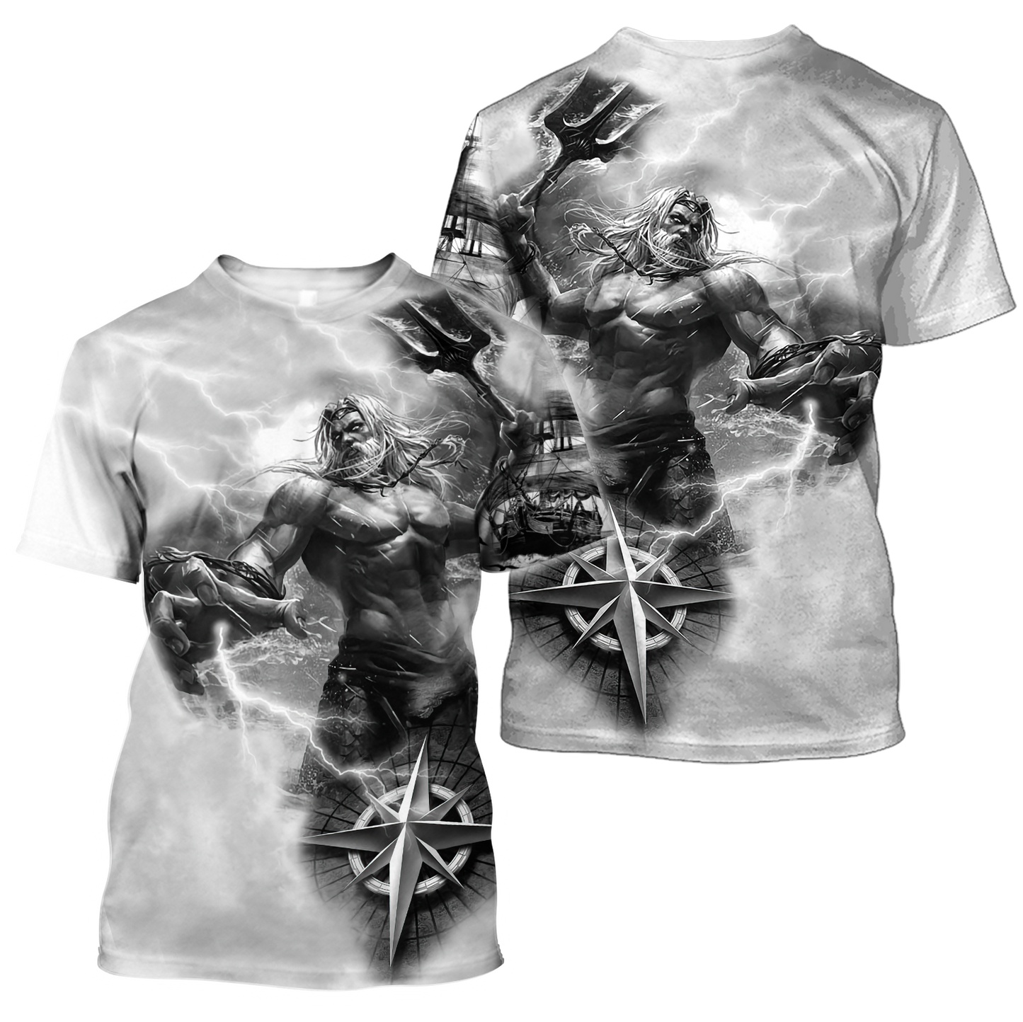 Poseidon Tattoo 3D All Over Printed Shirts HAC040601