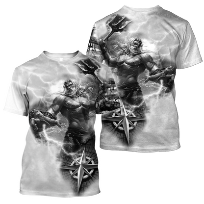 Poseidon Tattoo 3D All Over Printed Shirts HAC040601