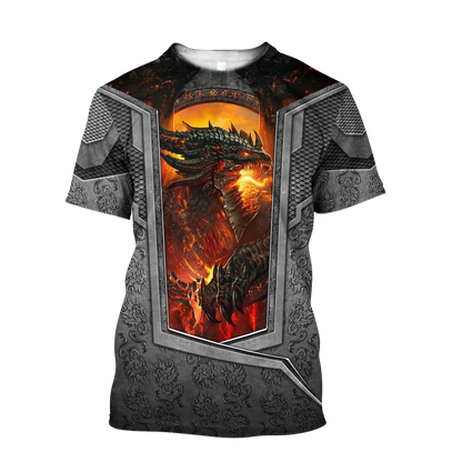 3D Tattoo and Dungeon Dragon Hoodie HAC020115-Apparel-NM-T-shirt-S-Vibe Cosy™