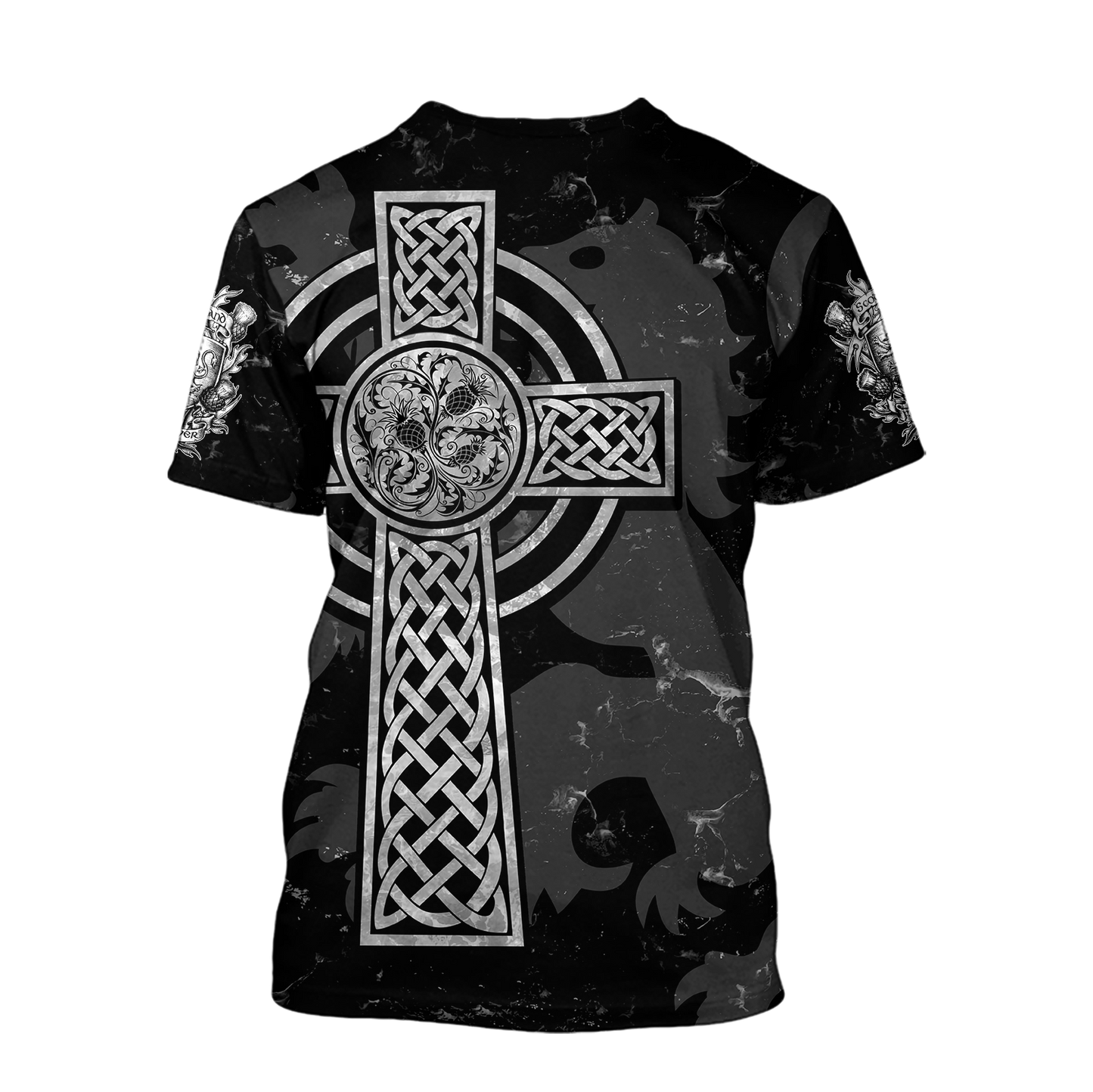 Scottish St-Andrew Thristle Celtic Cross grey ver3 Hoodie AZ210208 - Amaze Style™-Apparel